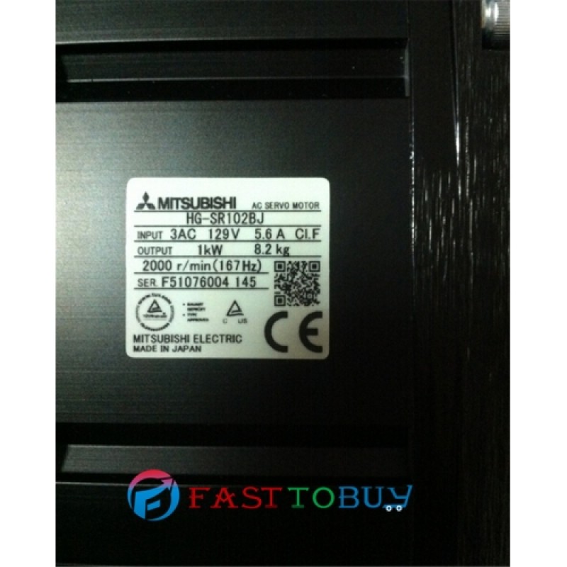 HG-SR102BJ  AC Servo Motor 5.6A 1KW 4.8NM 2000rpm Brake Oil seal with 3M Cable New