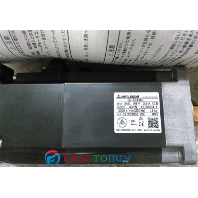 HG-KR43BJ+MR-J4-40A 2.6A 400W 1.3NM 3000rpm Brake Oil seal AC Servo Motor Drive Kit with 3M Cable New