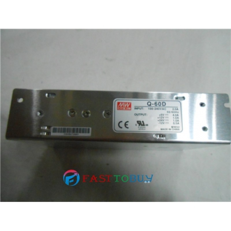 Q-60D MEAN WELL 60W +5V8A +12V3A +24V1.5A -12V1A Four Outputs Switching Power Supply  6-8 weeks leadtime, pls contact to