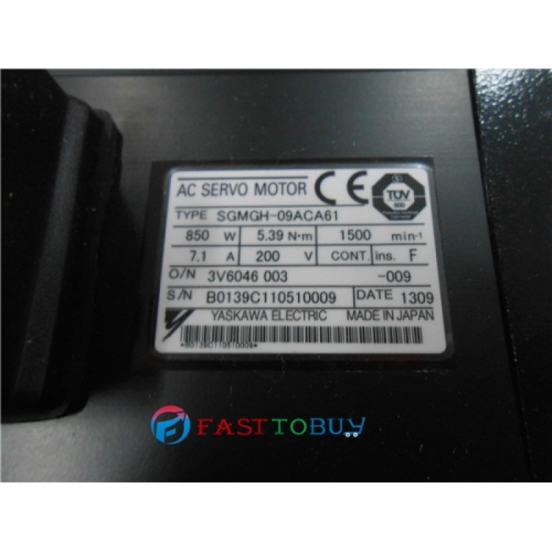 SGMGH-09ACA61 Yaskawa Sigma II Servo Motor 200V 850W New