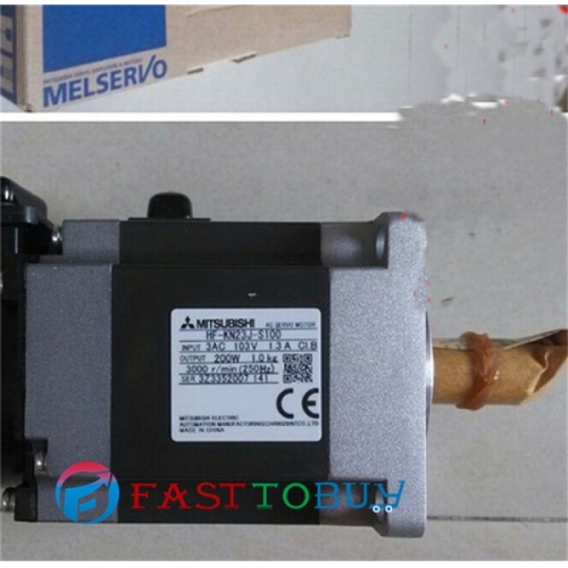 HF-KN23J-S100 1.3A 200W 0.64NM 3000rpm Oil seal AC Servo Motor with 3M Cable New