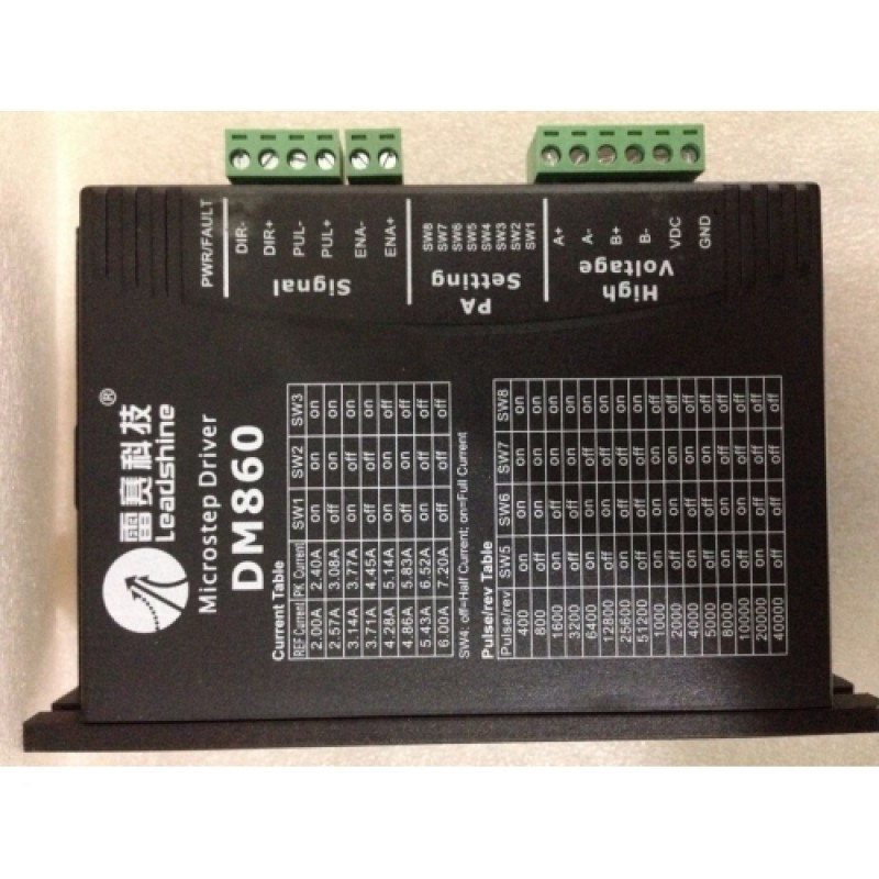 DM860 Leadshine 256 Microstep driver 2 phase 7.2A DC18-80V fit 57 86 motor for CNC