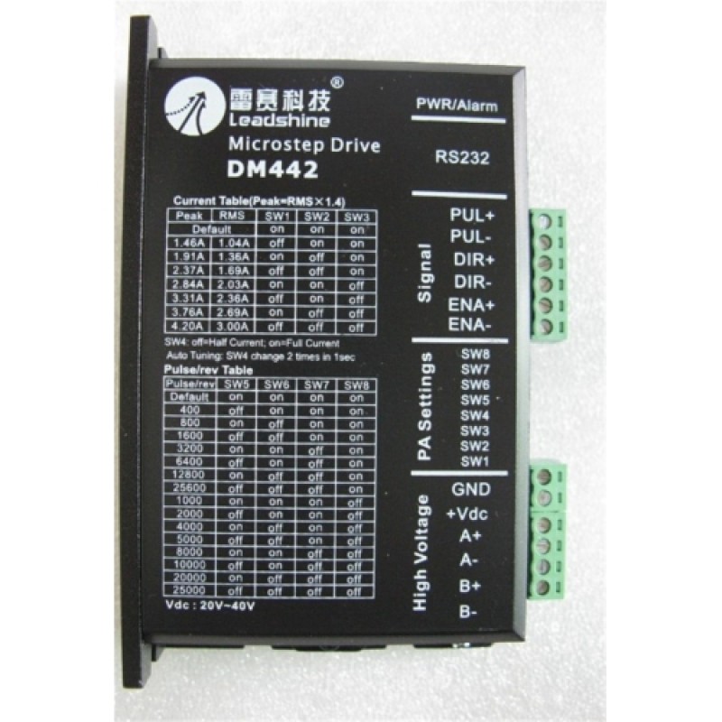 Stepper Motor Drive 2ph 4A 2.2NM NEMA23 57mm Single shaft 18-40VDC For CNC Engraving Machine 57HS22-A+DM442