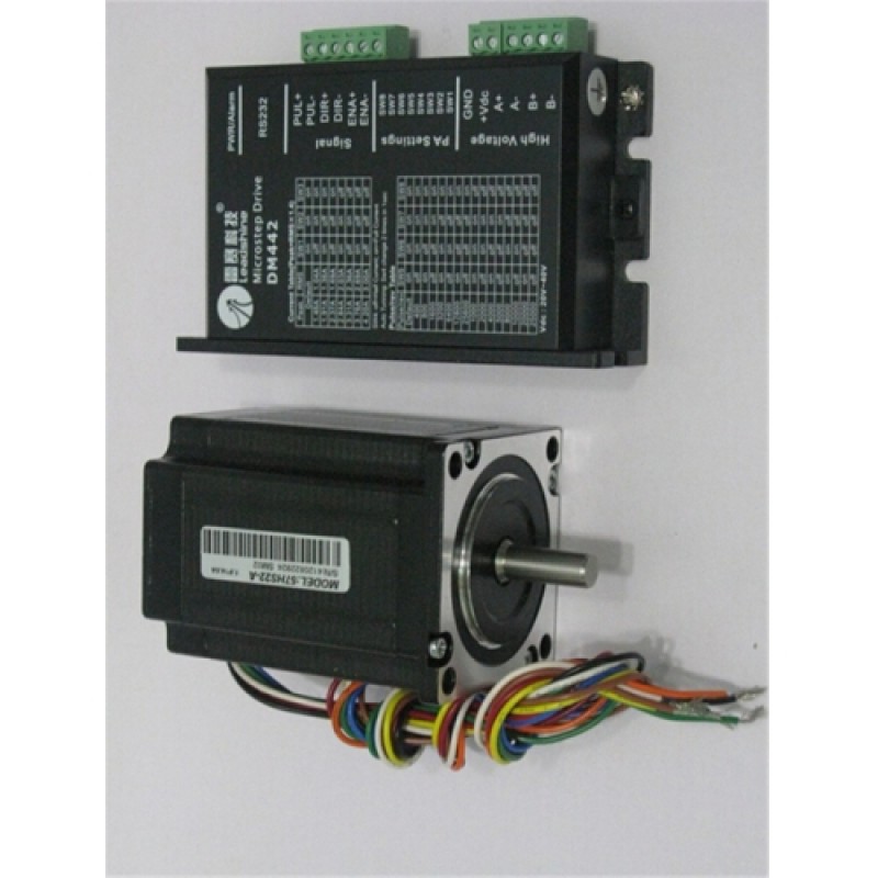 Stepper Motor Drive 2ph 4A 2.2NM NEMA23 57mm Single shaft 18-40VDC For CNC Engraving Machine 57HS22-A+DM442