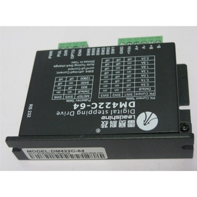 CNC Stepper Drive 2ph 0.5~2.2A 18~40VDC Pneumatic Marking Machine Matching Nema15 17 Motor DM422C-64 Leadshine