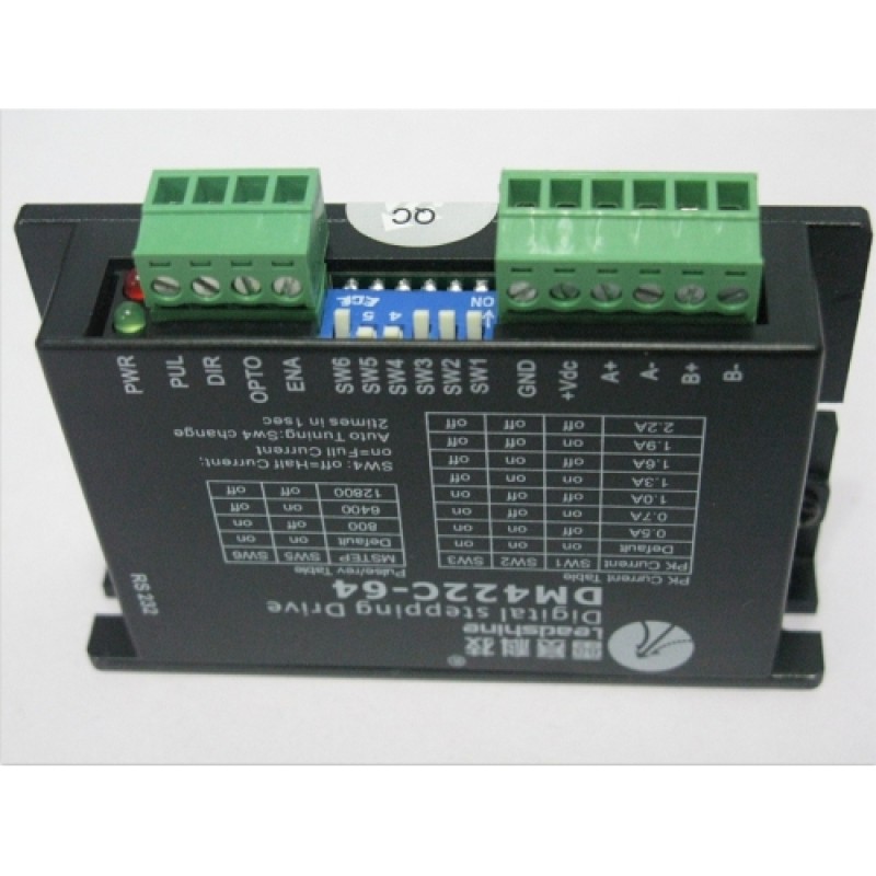 CNC Stepper Drive 2ph 0.5~2.2A 18~40VDC Pneumatic Marking Machine Matching Nema15 17 Motor DM422C-64 Leadshine