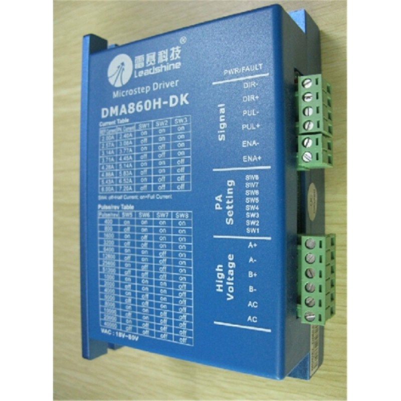 CNC Stepper Drive 2ph 2~6A 18~80VAC Carving Machine Matching Nema34 42 Motor DMA860H-DK Leadshine