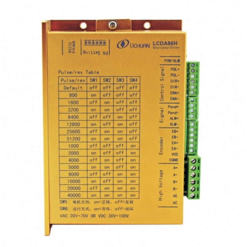DSP Closed-Loop Step Motor Drive Kit 20-70VAC/30-100VDC 2PH 6A 3Nm NEMA34 86mm Wire-stripping Machine