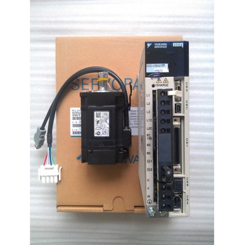 SGMJV-04A3E6S+SGDV-2R8A01B  YASKAWA   200V  400W  1.27NM  3000rpm AC Rotary Servomotor Drive Kit