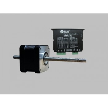 Through the shaft screw linear stepper drive motor kit NEMA17 42mm 2phase0.22N.M TR6.35*3.65(P2)130mm 18~40VDC Microstep