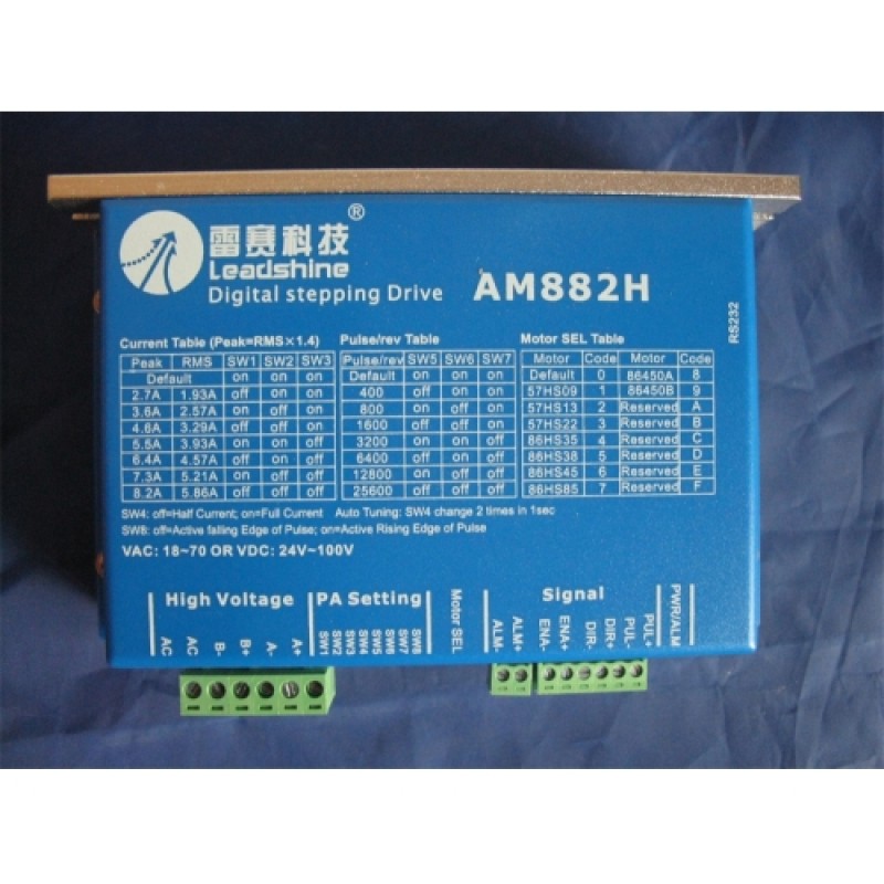 Leadshine 2-phase Digital Stepper Drive 8.2A 18-70VAC/24-100VDC Dislocation Alarm fit  NEMA23 34 motorAM882H One year wa
