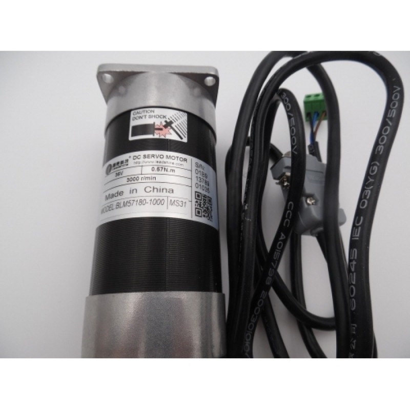 180W Square Flange 6.7A 36VDC 0.57NM 3000RPM Brushless DC Servo Motor Dirve Kit pulse Control BLM57180-1000+ACS606