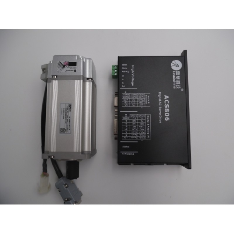 Leadshine 60VDC 400W 180oz-in 1.28N.M 1000ppr encoder AC Servo Motor Drive kits ACM604V60-01-1000+ACS806