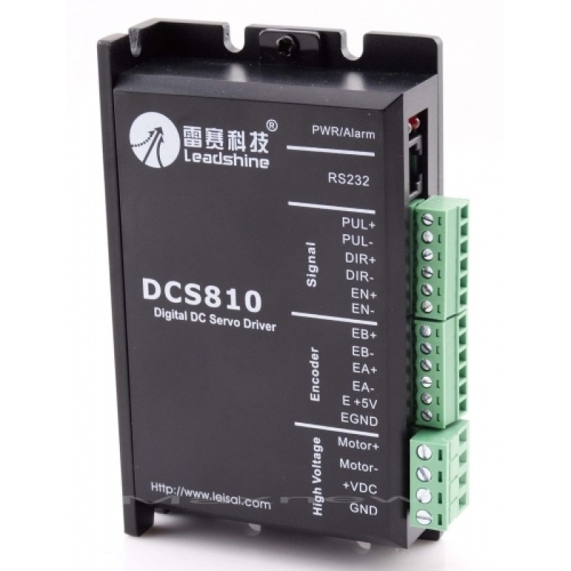 Leadshine Differential Brushed DC Servo Drive DCS810 DC18-80V Cont. 10A Peak 20A for 20-400W Brush DC Servo Motor New