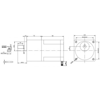 Ratio1:20 NEMA34 7A 10NM 1429oz-in L 98mm Gear Reduction Motor+Drive CNC machining