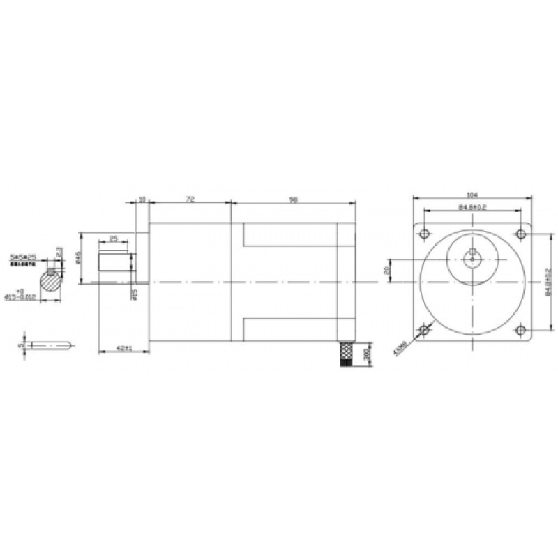 Ratio1:20 NEMA34 7A 10NM 1429oz-in L 98mm Gear Reduction Motor+Drive CNC machining