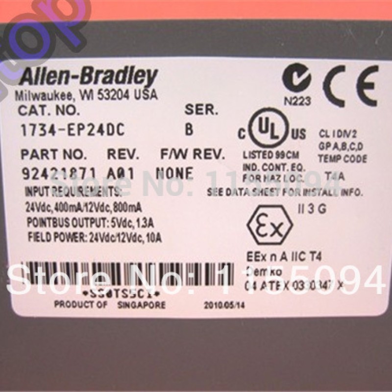 1734-EP24DC AB Allen-Bradley PLC 24VDC 400 mA at 24V DC Expansion Power Unit 1734 Series Original brand new