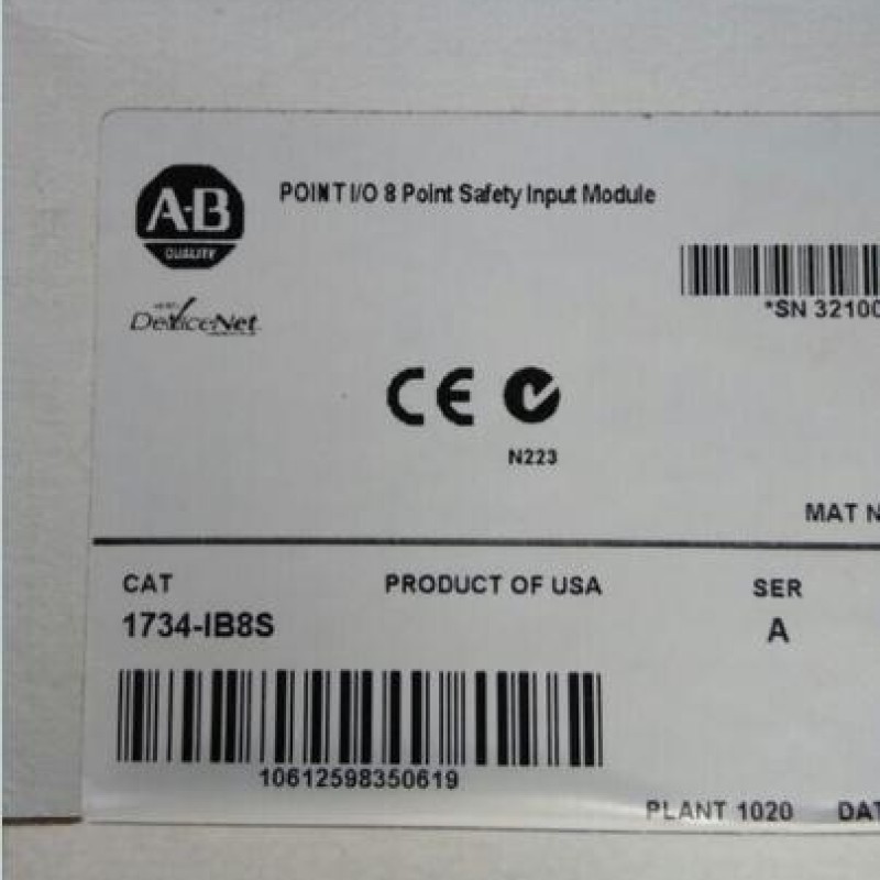 1734-IB8S AB Allen-Bradley PLC 24VDC 8 current sinking Safety-rated  POINT Digital DC Input Modules 1734 Series Original