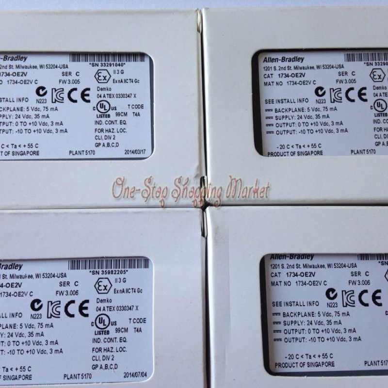 1734-OE2V AB PLC 75mA 2 single-ended Analog Output Modules 1734 Series Original brand new