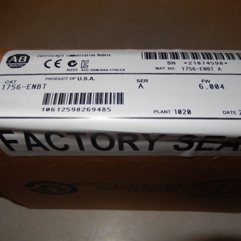 1756-ENBT Allen-Bradley PLC 10/100mb Ethernet Bridge/Scanner Module New