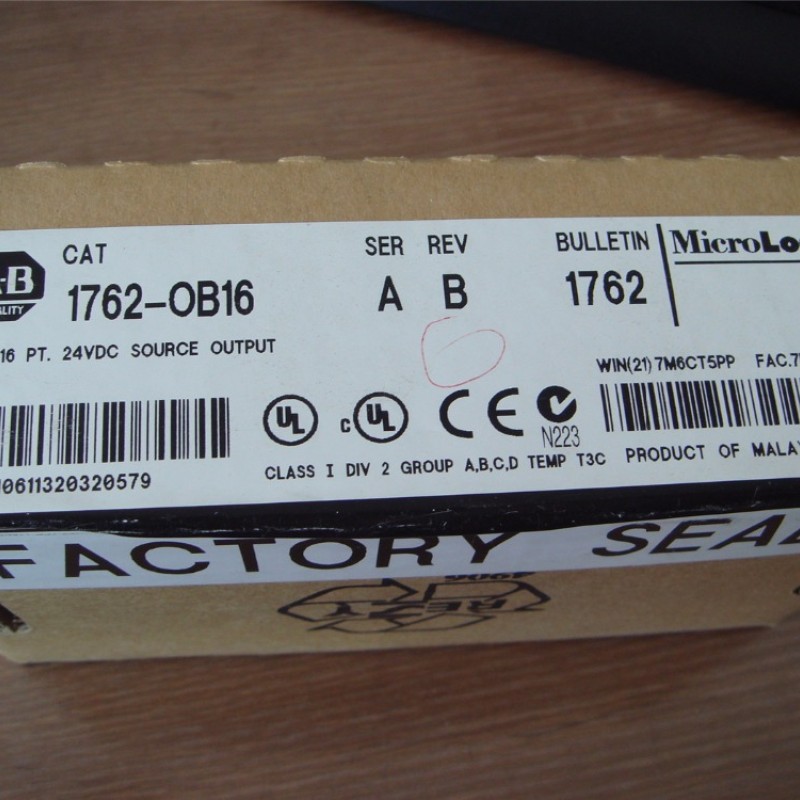1762-OB16 AB Allen-Bradley PLC 24VDC 16 Outputs Digital Output Module 1762 Series Original brand new