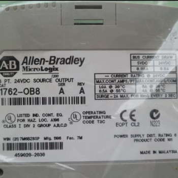 1762-OB8 AB Allen-Bradley PLC 24VDC 8 Outputs Digital Output Module 1762 Series Original brand new