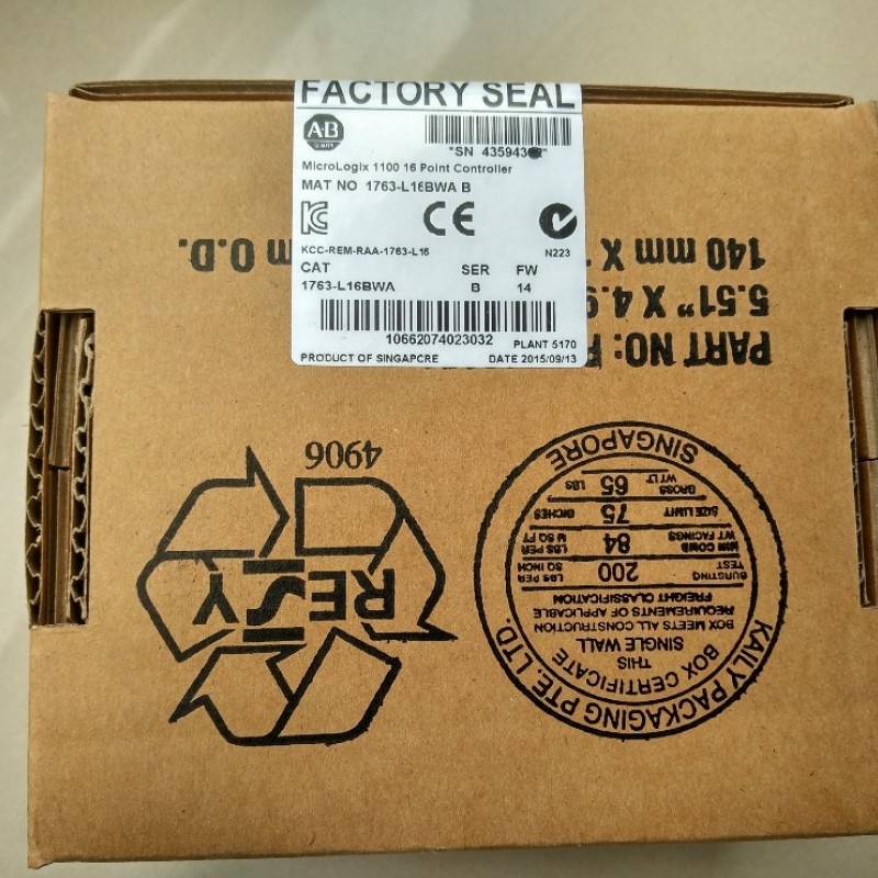 1763-L16BWA AB Allen-Bradley PLC 120/240V AC MicroLogix 1100 Controller 1763 Series Original brand new