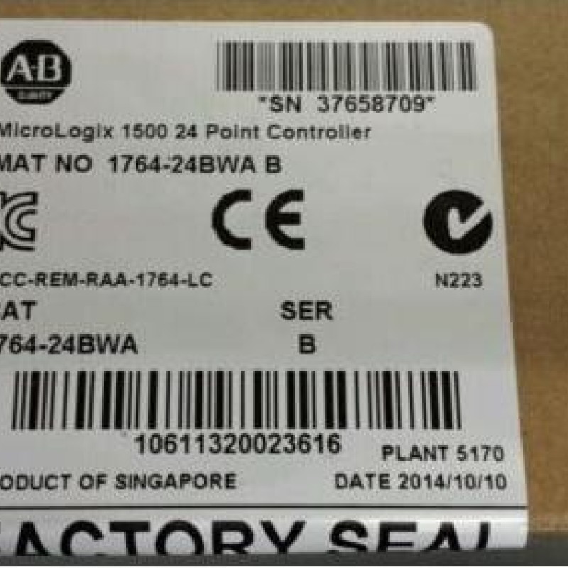 1764-24BWA AB Allen-Bradley PLC MicroLogix 1500 Base Unit 12 Inputs 12 Outputs 1764 Series Original brand new