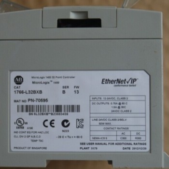 1766-L32BXB AB Allen-Bradley PLC 24VDC MicroLogix 1400 Controller 1766 Series Original brand new