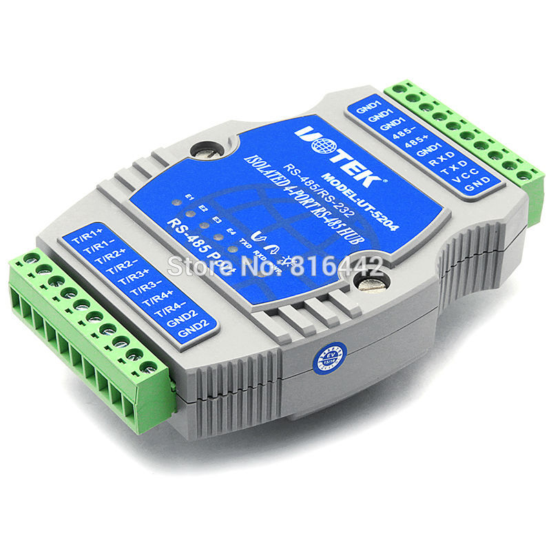 4-port RS-485 HUB rail mounted UT-5204 NEW