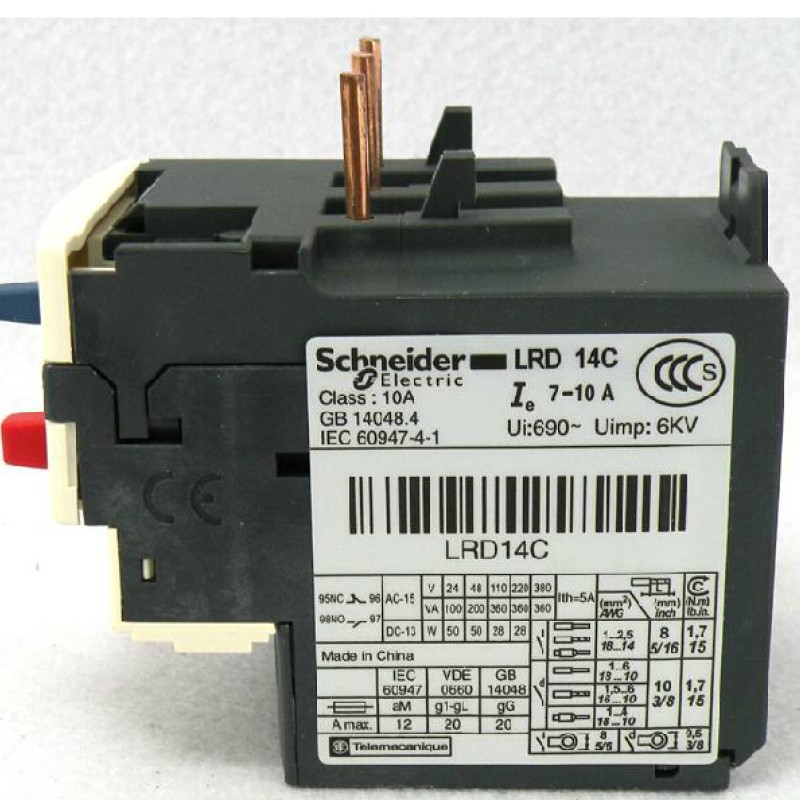 5pcs/Lot LRD14C TeSys D Thermal Overload Relays 7-10A New