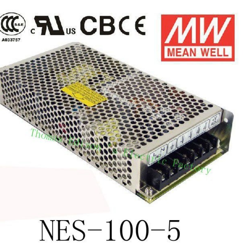 5pcs NES-100-5 MEAN WELL Switching Power Supply 100W 5V20A