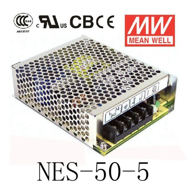 5pcs NES-50-5 MEAN WELL 50W 5V10A Single Output Switching Power Supply