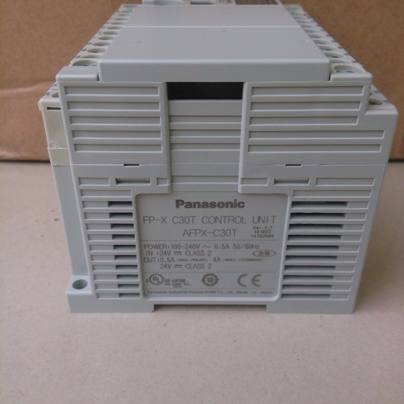 AFPX-C30T FP-X C30T Panasonic PLC CPU 100~240VAC 16 Point Input 14DO Transistor NPN 32K Steps New Original 1Year Warrant