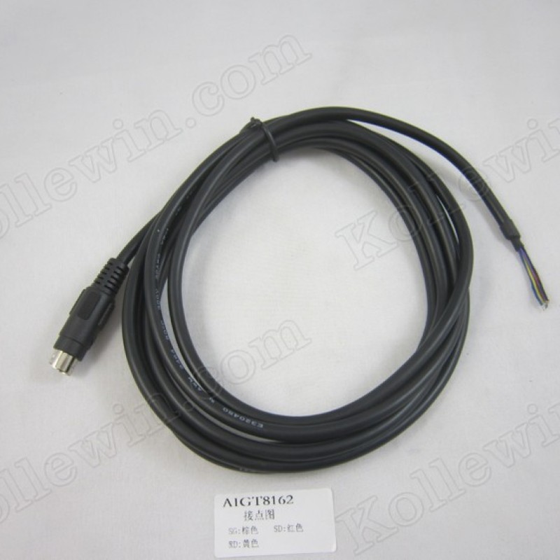 AIGT8162 Programming cable for Panasonic GT01/GT11 HMI & PLC Length:2m Mini DIN5PIN in bulk(2m)