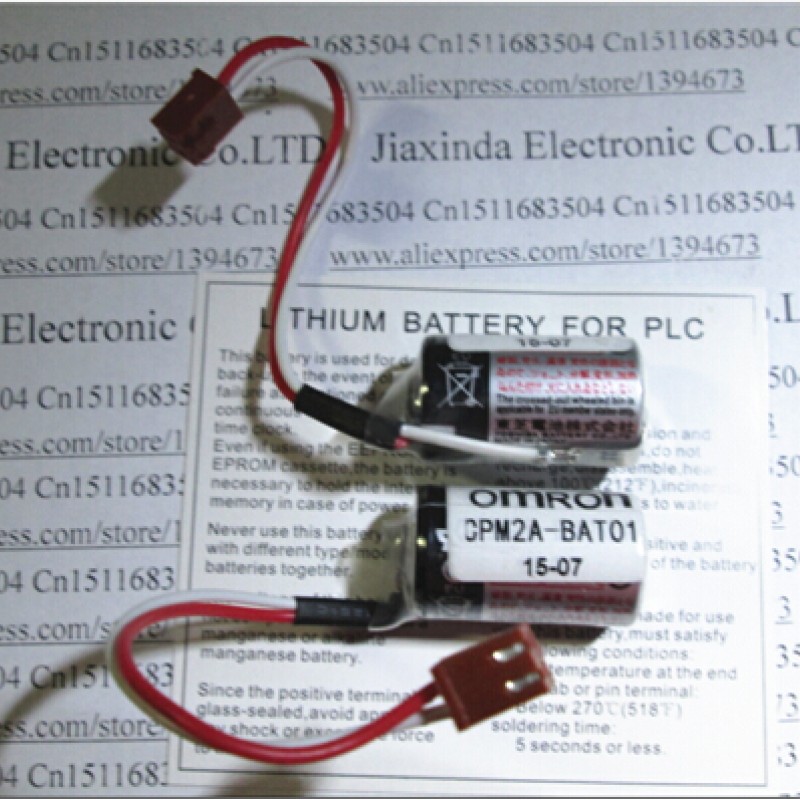 CPM2A-BAT01 Lithium battery(ER3V/3.6V) for Omron CPM2A/CQM1H PLC with plug