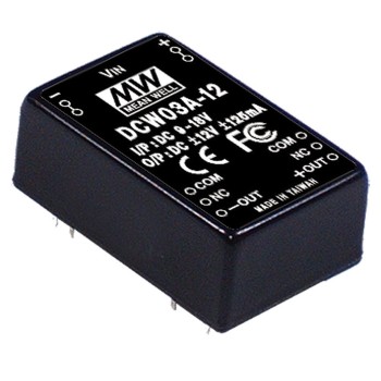 DCW03A-05 MEAN WELL 3W 9~18V Input 5V Regulated Dual Output DC-DC Converter Power Supply