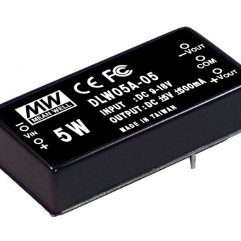 DLW05A-05 MEAN WELL 5W 9~18V Input 5V Regulated Dual Output DC-DC Converter Power Supply