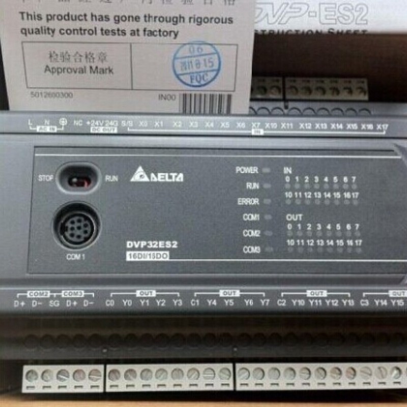DVP32ES200T Delta PLC 100-240VAC 16DI 16DO transistor output Original brand new