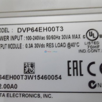DVP64EH00T3 Delta PLC 100-240VAC 32DI 32DO transistor output Standard Original brand new