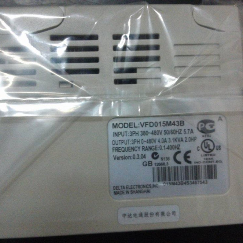 Delta Inverter VFD drive VFD015M43B 3Phase 380V 1.5KW 2HP 0.1~400Hz Milling &Woodworking machine