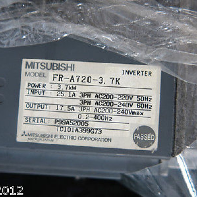 FR-A720-3.7K VFD Variable Frequency Drive input 3 ph 220V output 3 ph 200~240V 17.5A 3.7KW 0.2~400Hz