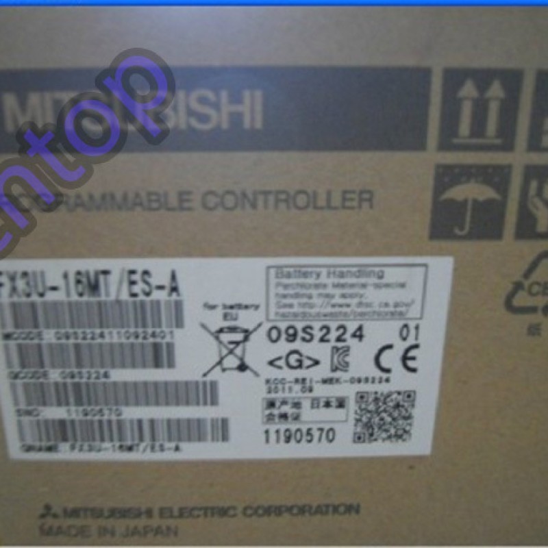 FX3U-16MT-ES-A PLC 100?40V AC 8DI 8DO Transistor Mitsubishi with Programing Cable