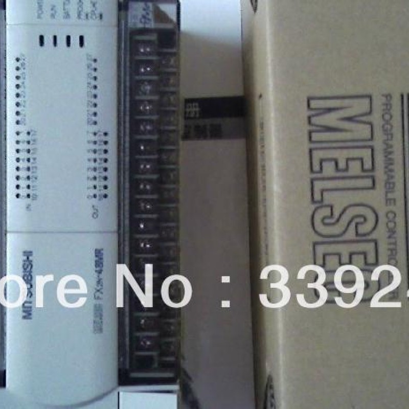 FX3U-48MR-DS PLC 24V DC 24DI 24DO Relay Mitsubishi with Programing Cable
