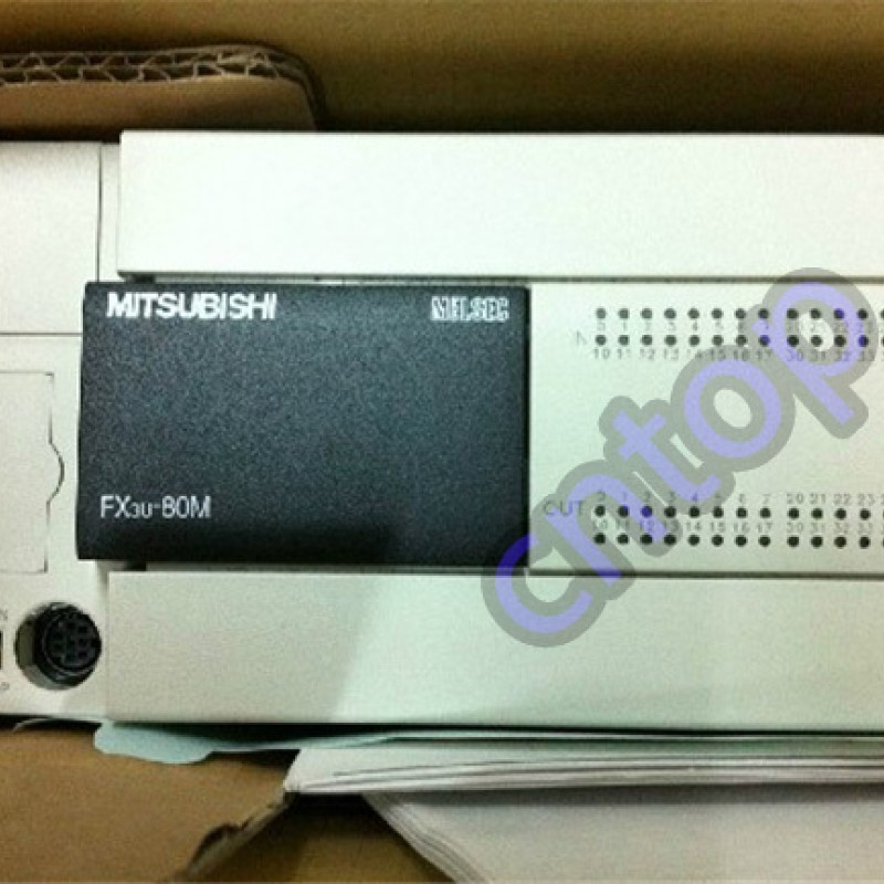 FX3U-80MT-DSS PLC 24V DC 40DI 40DO Transistor with Programing Cable Mitsubishi