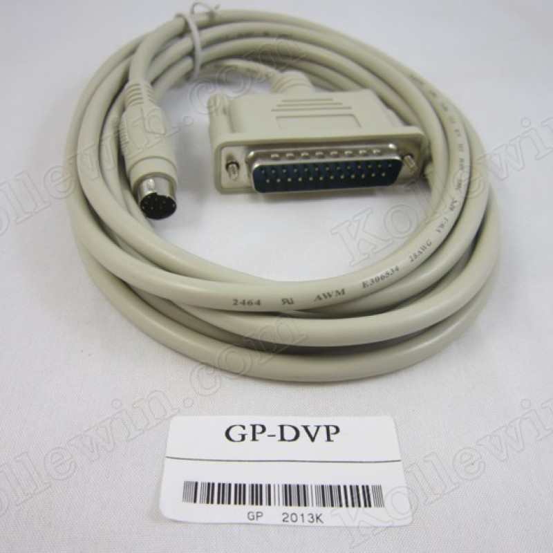 GP-DVP Communication cable for PROFACE HMI and Delta DVP series PLC 25-pin male & round 8-pin Length:3m