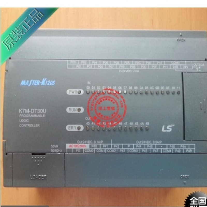 K7M-DT30U LS PLC K120S Series Standard Type 18 DC Inputs(24VDC) 8/0 Relay Outputs 4/12 Transistor Outputs 85~264VAC New
