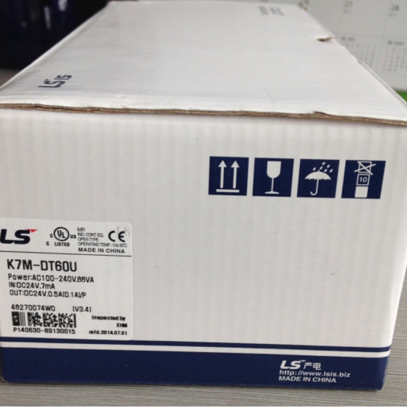 K7M-DT60U LS PLC K120S Series Standard Type 36 DC Inputs(24VDC) 20/0 Relay Outputs 4/24 Transistor Outputs 85~264VAC New