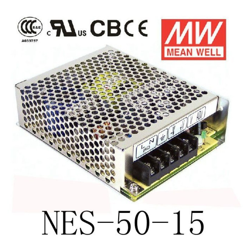 NES-50-15 MEAN WELL 50W 15V3.4A Single Output Switching Power Supply