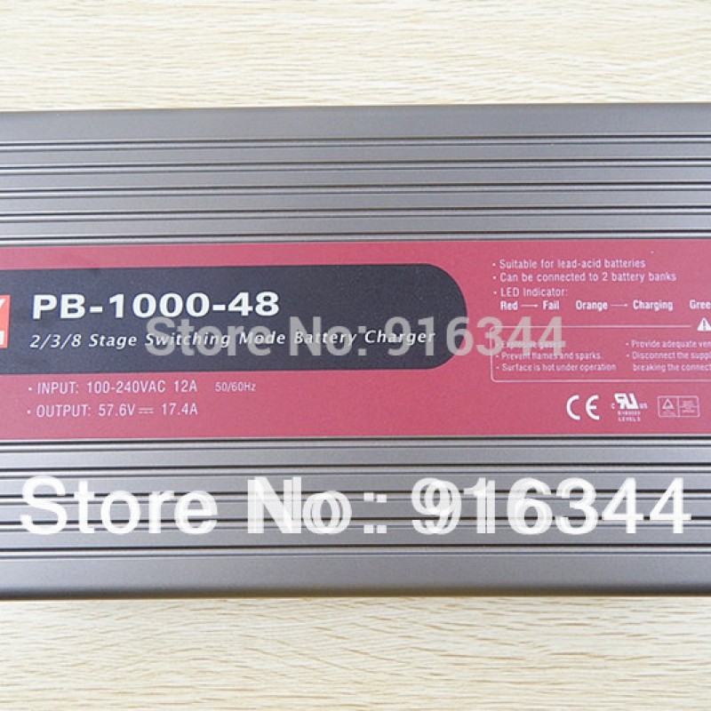 PB-1000-48 MEAN WELL 1000W 57.6V17.4A Smart Battery Charger